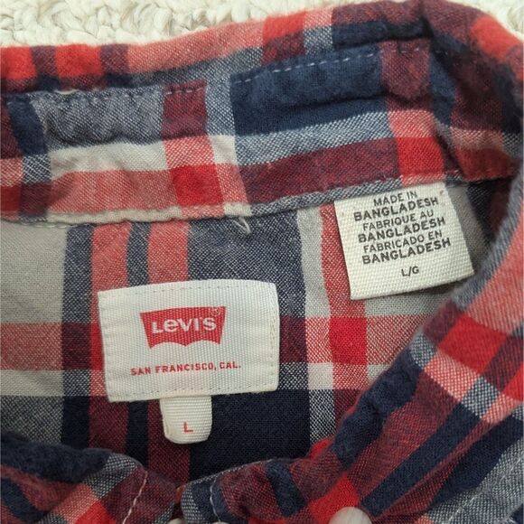 Levi's Men Sz L Pearl Snap Casual Western Shirt Normcore Dadcore - Picture 3 of 4